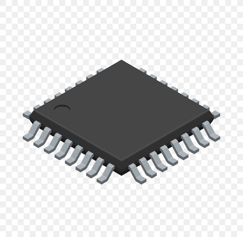 Microcontroller Quad Flat Package Printed Circuit Board Footprint Integrated Circuits & Chips, PNG, 800x800px, Microcontroller, Circuit Component, Electronic Component, Electronic Symbol, Electronics Download Free