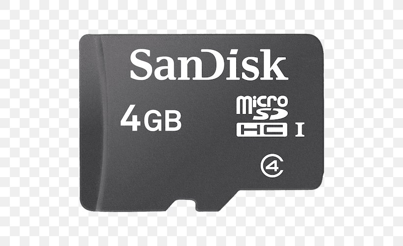MicroSDHC Secure Digital SanDisk Flash Memory Cards, PNG, 500x500px, Microsd, Adapter, Brand, Card Reader, Computer Data Storage Download Free