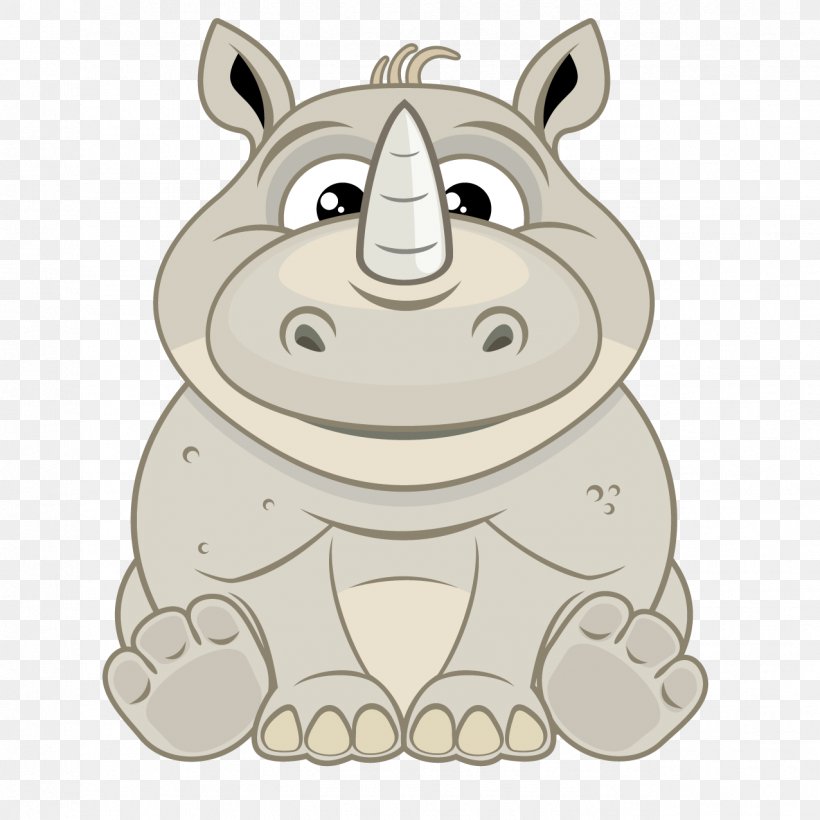 Cartoon Rhinoceros Illustration, PNG, 1276x1276px, Rhinoceros, Art, Bear, Carnivoran, Cartoon Download Free
