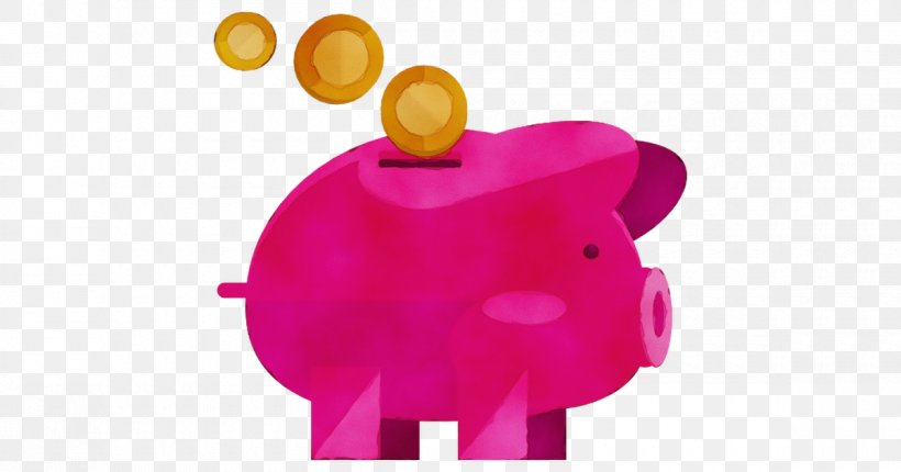 Piggy Bank, PNG, 1200x630px, Watercolor, Magenta, Paint, Piggy Bank, Pink Download Free