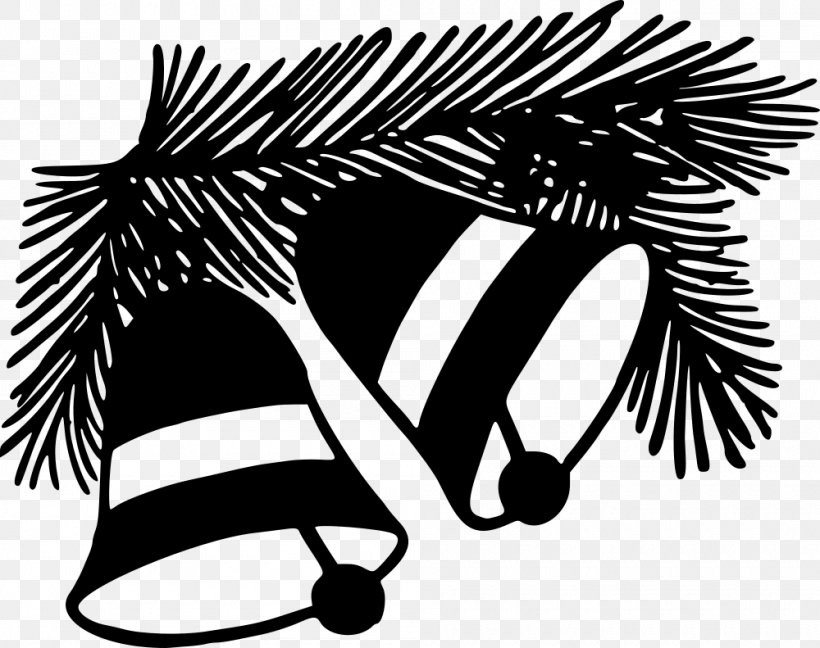 Black And White Christmas Jingle Bell Clip Art, PNG, 1000x791px, Black And White, Bell, Christmas, Drawing, Flowering Plant Download Free
