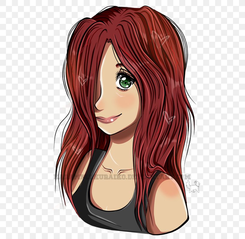 Red Hair Attack On Titan Black Hair Hair Coloring, PNG, 541x800px, Watercolor, Cartoon, Flower, Frame, Heart Download Free