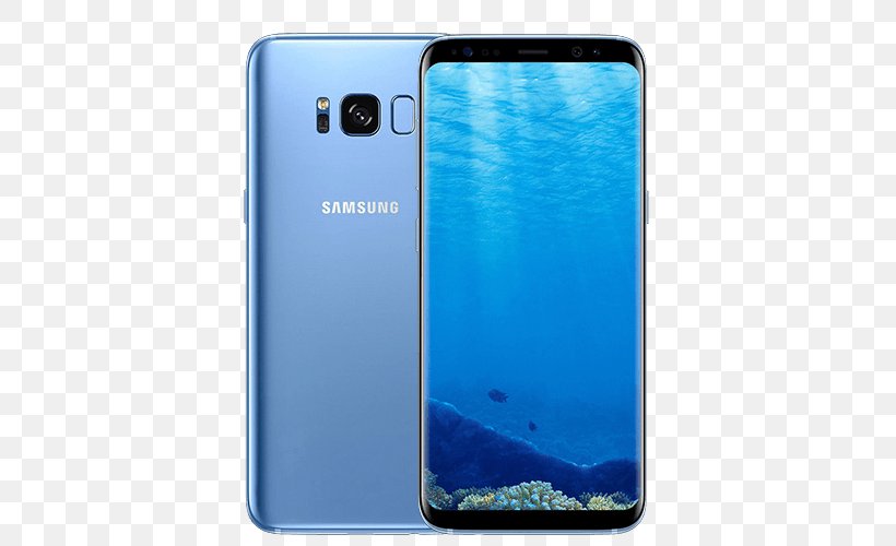 Samsung Galaxy S8 Coral Blue Telephone Unlocked, PNG, 500x500px, Samsung, Aqua, Communication Device, Coral Blue, Electric Blue Download Free
