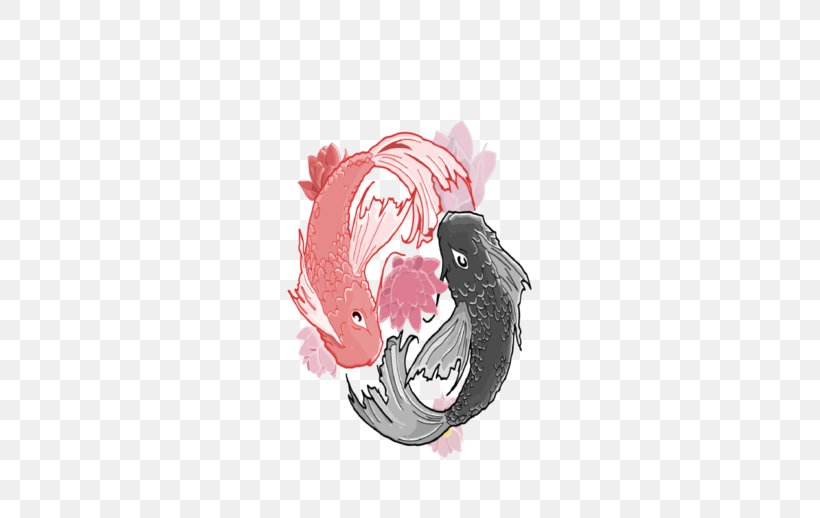 Koi Pond Yin And Yang Fish Clip Art, PNG, 674x518px, Watercolor, Cartoon, Flower, Frame, Heart Download Free
