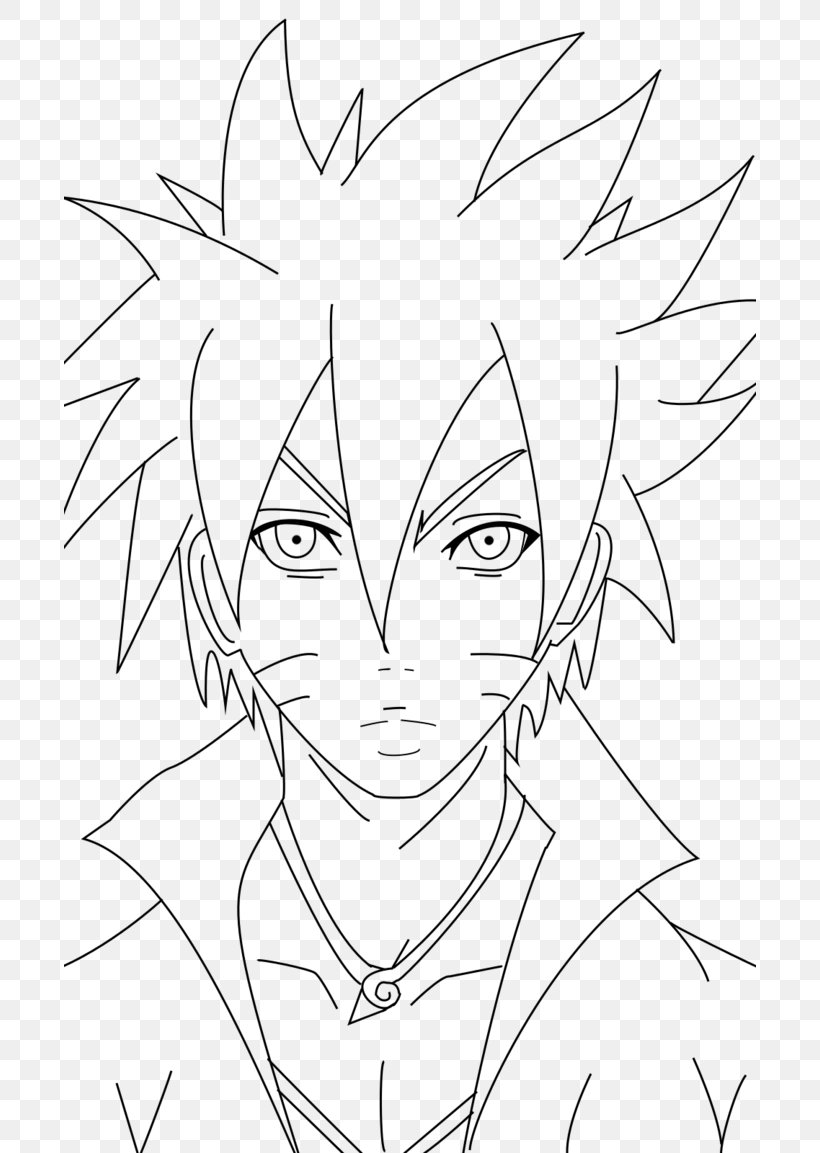 Boruto Uzumaki Line Art Drawing Work Of Art, PNG, 692x1153px, Boruto Uzumaki, Art, Artwork, Black, Black And White Download Free