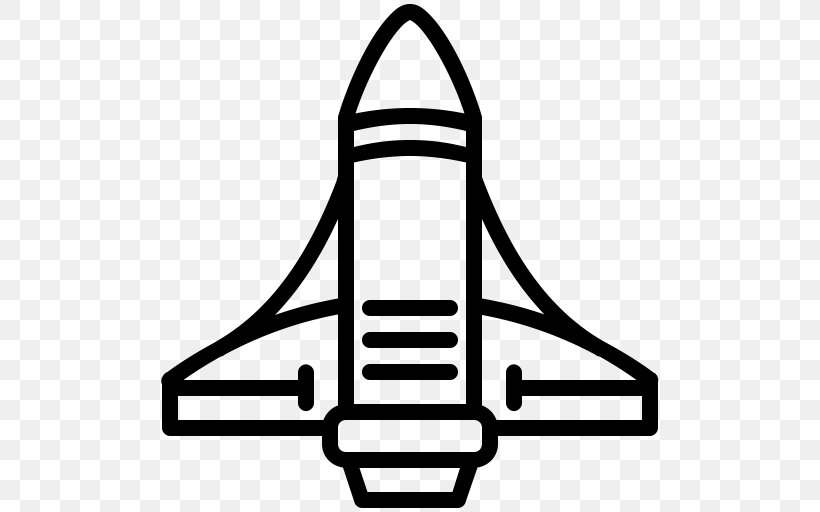 Black And White Spacecraft Clip Art, PNG, 512x512px, Black And White, Area, Bitmap, Line Art, Monochrome Photography Download Free