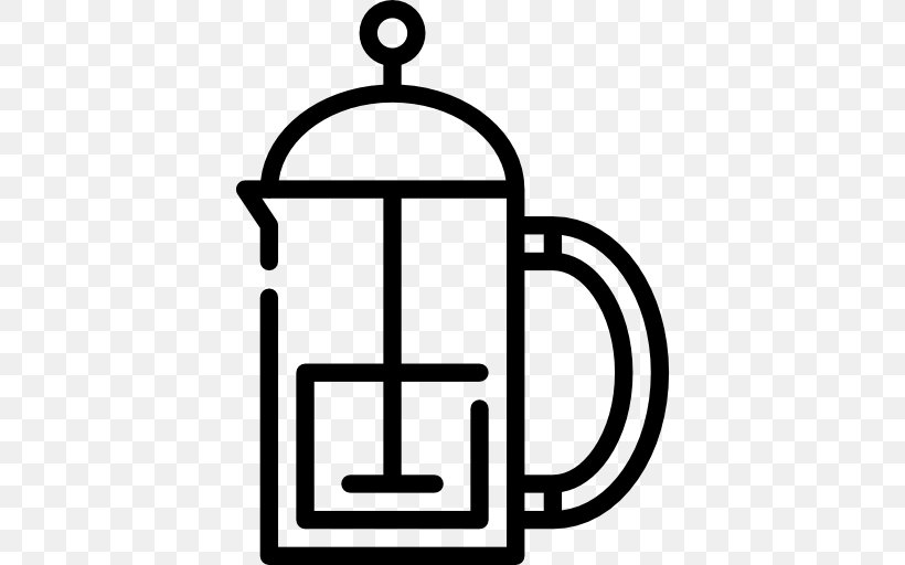 Coffee Cafe Espresso French Presses AeroPress, PNG, 512x512px, Coffee, Aeropress, Arabica Coffee, Area, Black And White Download Free