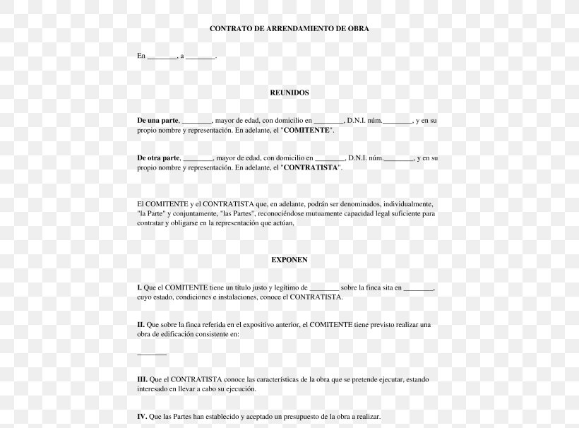 Document Modelos De Contratos Contract Renting Aanneming Van Werk, PNG, 532x606px, Document, Aanneming Van Werk, Architectural Engineering, Area, Brand Download Free