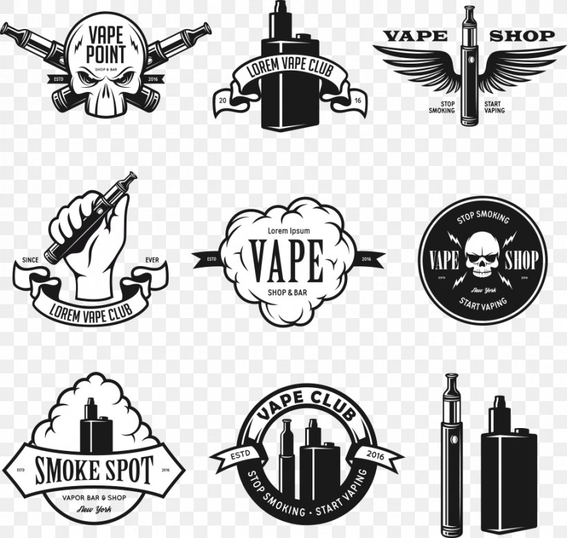 Electronic Cigarette Stock Illustration Stock Photography Smoking, PNG, 918x871px, Electronic Cigarette, Black And White, Brand, Cigarette, Emblem Download Free
