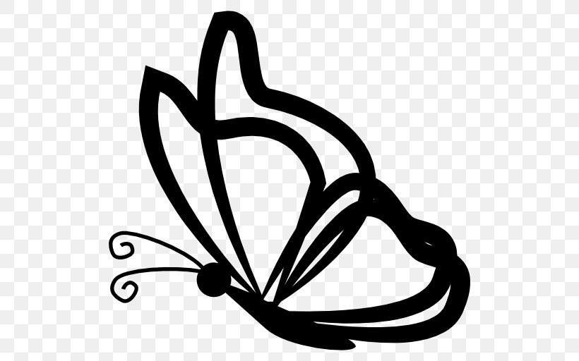 Butterfly Eva's Closet Clip Art, PNG, 512x512px, Butterfly, Artwork, Beauty Parlour, Black, Black And White Download Free