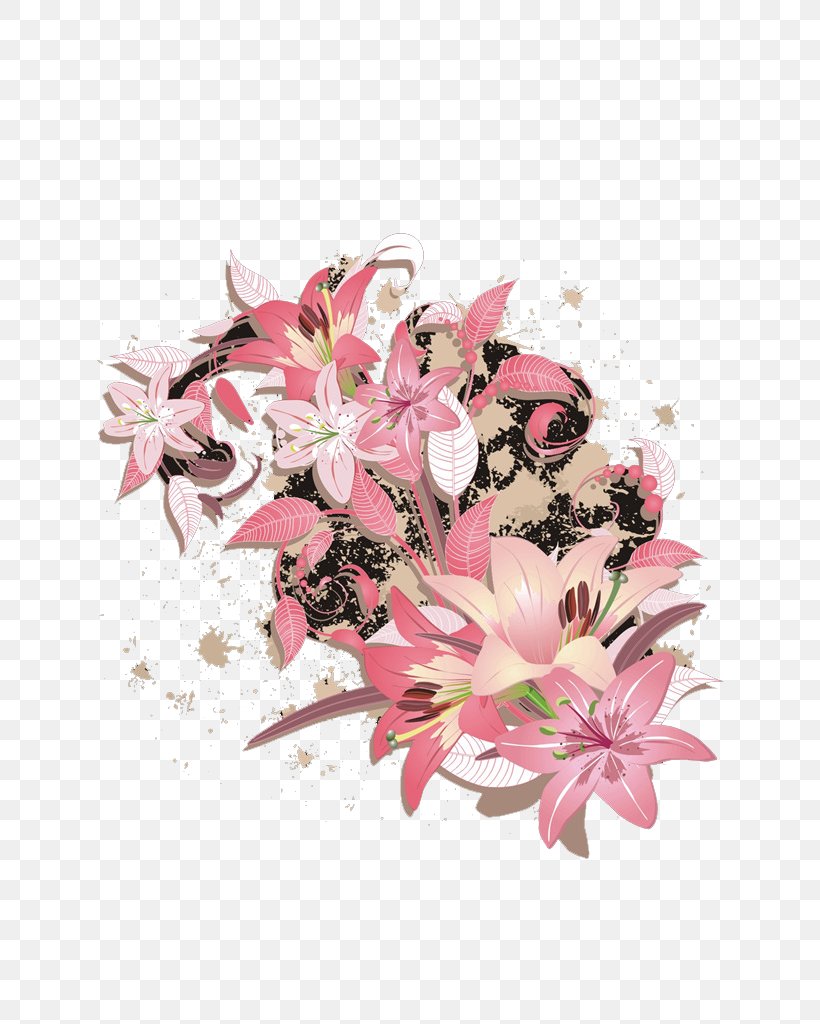 Floral Design Lilium Pink, PNG, 725x1024px, Floral Design, Artificial Flower, Blossom, Cut Flowers, Designer Download Free