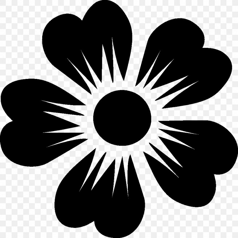Petal Flower Wall Wallpaper, PNG, 965x965px, Petal, Black And White, Color, Flower, Flowering Plant Download Free