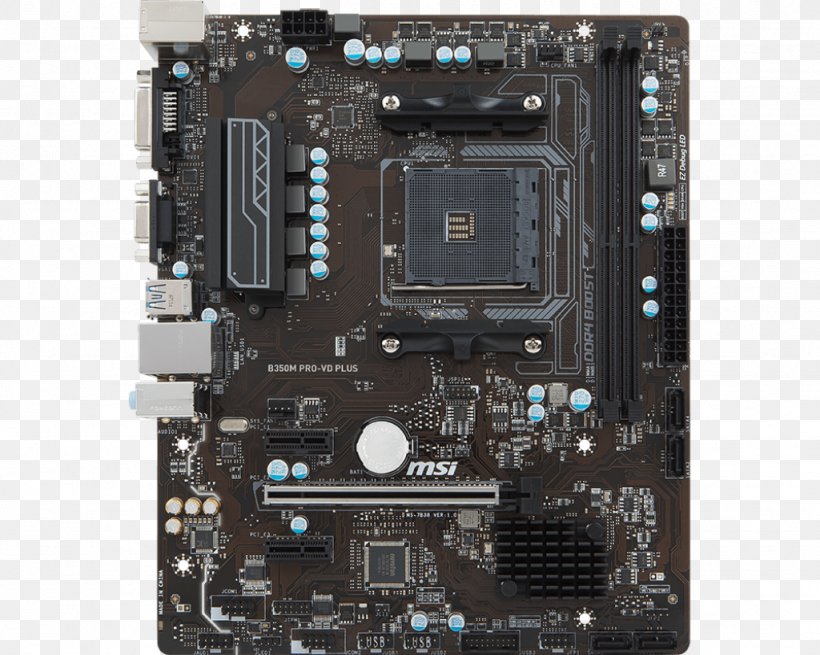 Socket AM4 MSI B350M PLUS AM4 Micro-ATX Motherboard MicroATX, PNG, 1024x819px, Socket Am4, Atx, Computer Component, Computer Hardware, Cpu Download Free