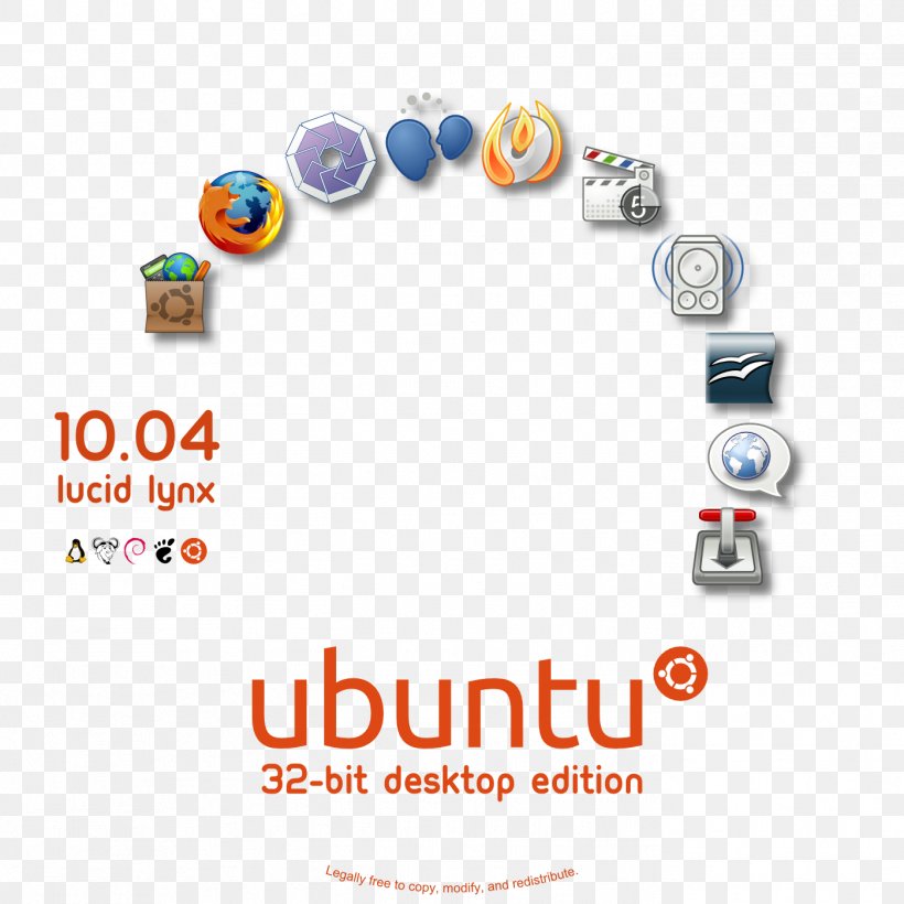 Ubuntu 10.04 32-bit 64-bit Computing, PNG, 1398x1398px, 64bit Computing, Ubuntu, Area, Bit, Brand Download Free