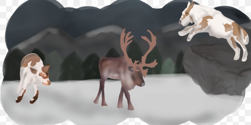 Reindeer Cattle Fauna Wildlife, PNG, 1024x512px, Reindeer, Cattle, Cattle Like Mammal, Deer, Fauna Download Free