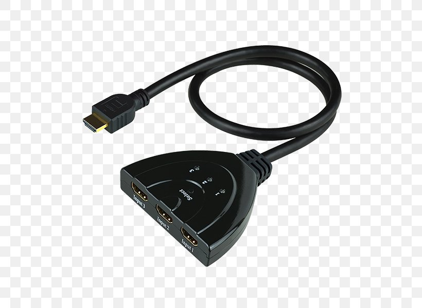 HDMI Video 1080p Electrical Cable VGA Connector, PNG, 600x600px, Hdmi, Adapter, Cable, Component Video, Computer Download Free