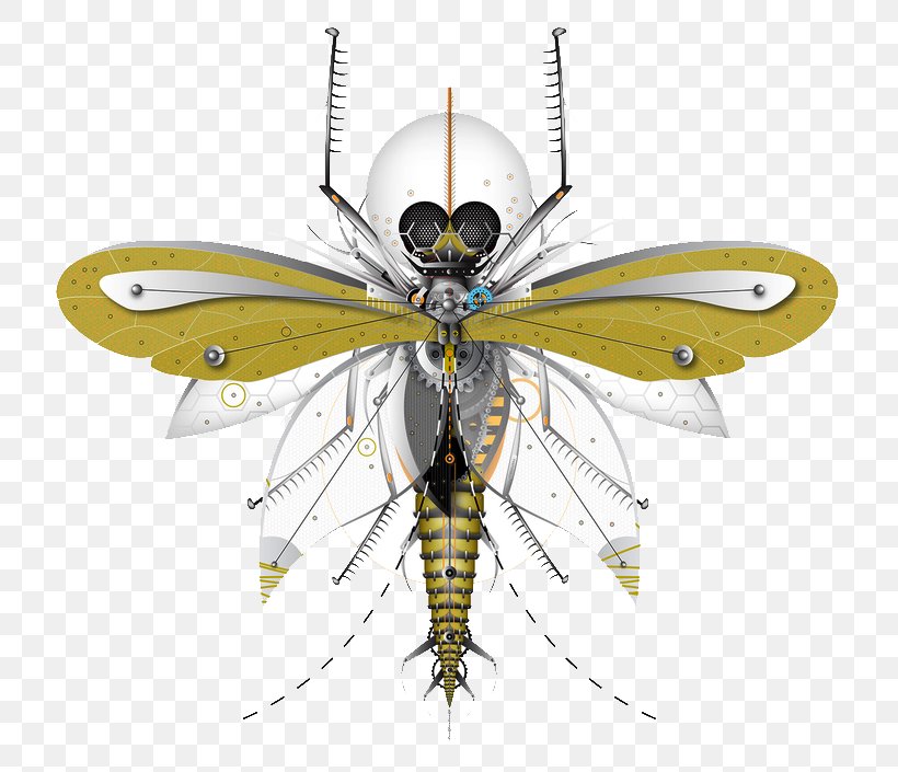 Bee Insect Mechanical Engineering, PNG, 740x705px, Bee, Art, Arthropod, Creativity, Dragonfly Download Free