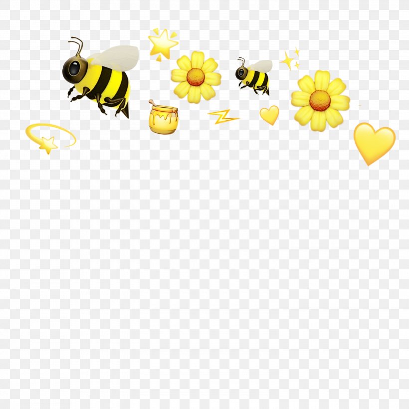 Cartoon Bee, PNG, 3000x3000px, Honey Bee, Bee, Bumblebee, Emoticon, Flower Download Free