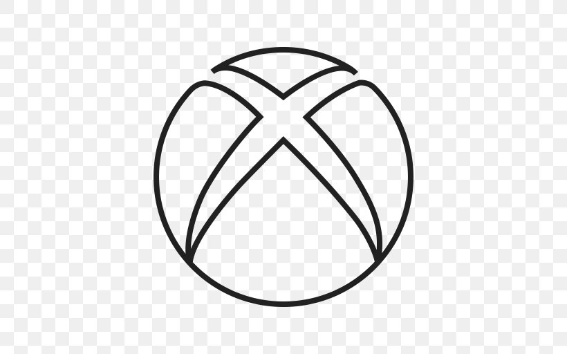 Xbox 360 Black Logo, PNG, 512x512px, Xbox 360, Area, Black, Black And White, Line Art Download Free