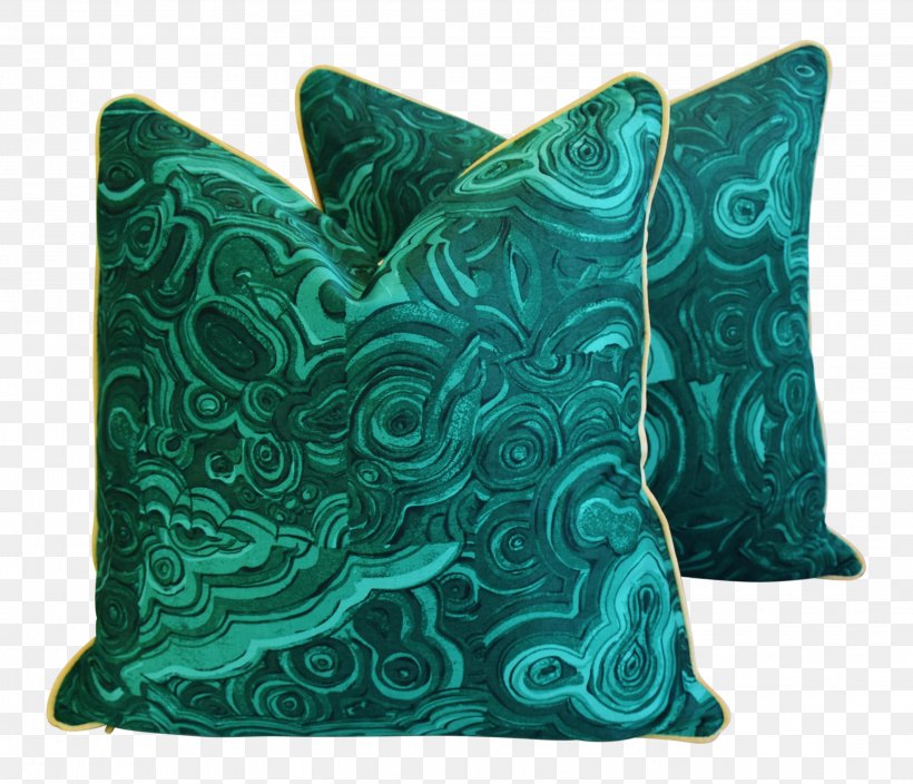 Throw Pillows Malachite Blanket Textile, PNG, 2847x2446px, Pillow, Aqua, Blanket, Chair, Cotton Download Free