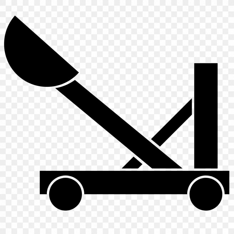 Catapult Clip Art, PNG, 1200x1200px, Catapult, Black And White, Monochrome Photography, Share Icon, Siege Download Free