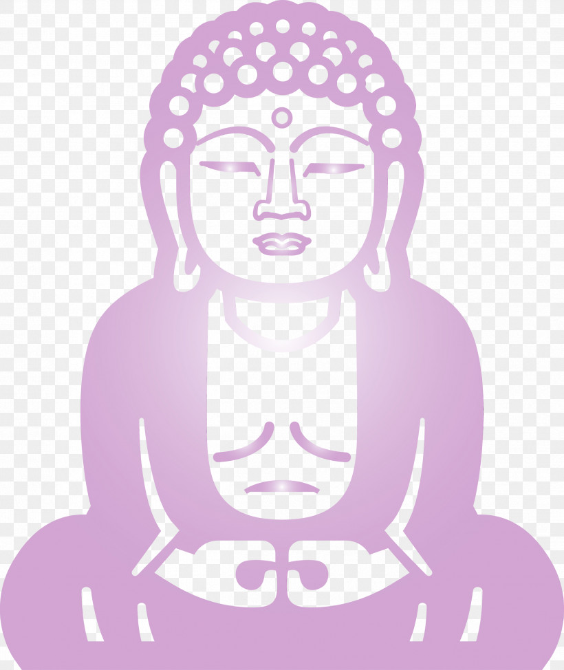 Meditation Head Pink Magenta Sitting, PNG, 2524x2999px, Buddha, Head, Magenta, Meditation, Paint Download Free