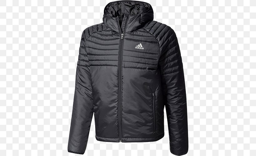 Adidas Varilite Down Jacket Hoodie Clothing, PNG, 500x500px, Adidas, Black, Clothing, Coat, Footwear Download Free