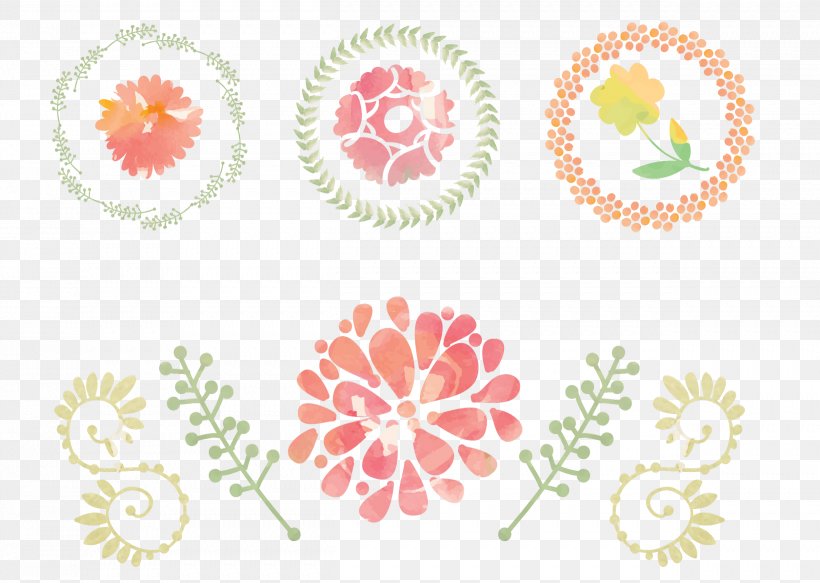 Simple Fresh And Elegant Watercolor Pattern, PNG, 2501x1780px, Flower, Art, Drawing, Floral Design, Floristry Download Free