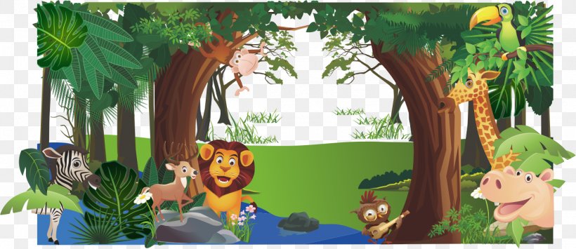 Tropical Forest, PNG, 1442x626px, Vertebrate, Animal, Art, Cartoon, Character Download Free