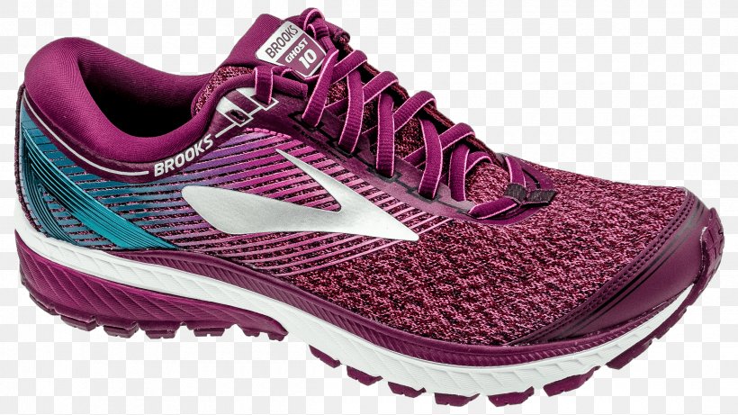 Brooks Sports Sneakers Shoe Purple Coral, PNG, 2400x1350px, Brooks Sports, Athletic Shoe, Coral, Cross Training Shoe, Footwear Download Free
