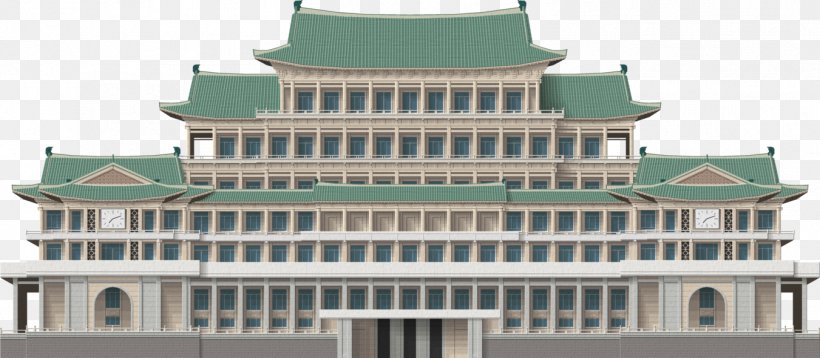 Grand People's Study House Facade Juche Tower Building Monument, PNG, 1351x591px, Facade, Architecture, Art, Brutalist Architecture, Building Download Free