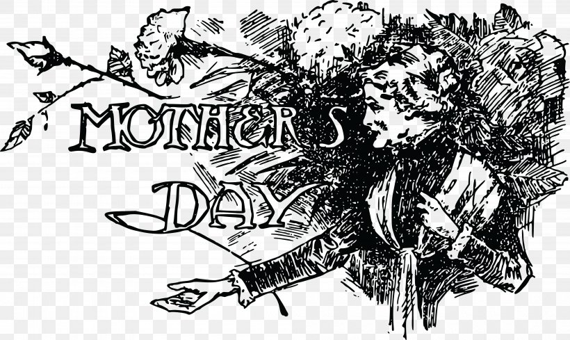 Mother's Day Clip Art, PNG, 4000x2387px, Mother, Art, Black And White, Child, Drawing Download Free