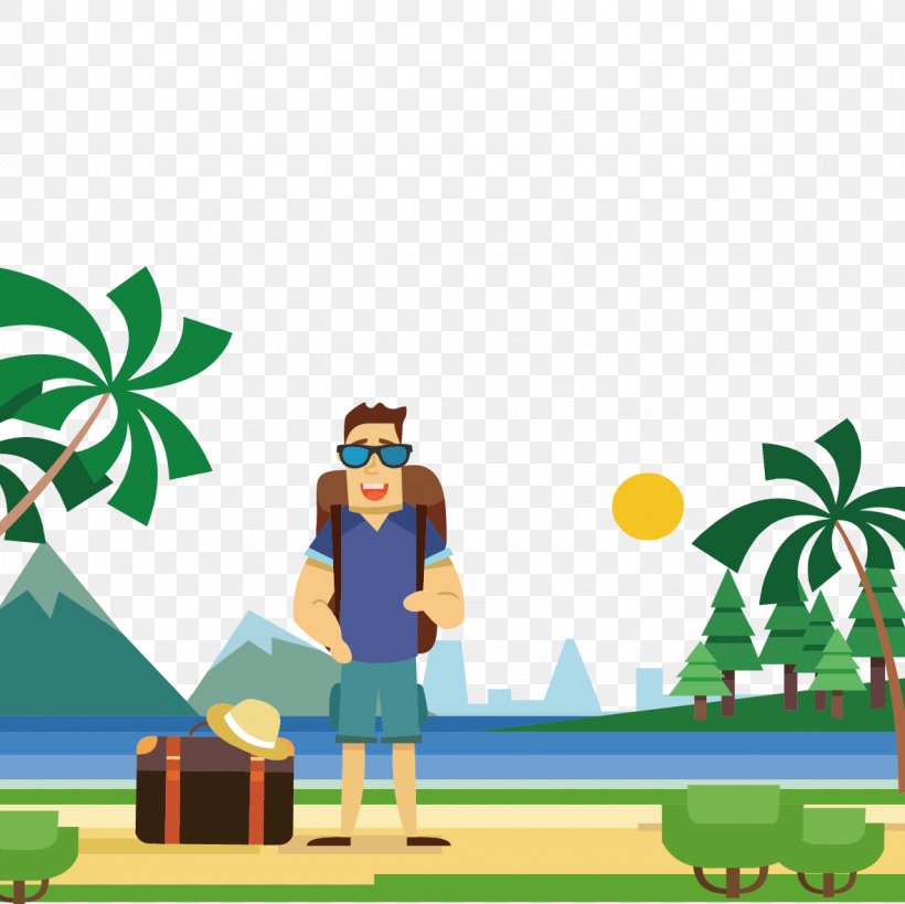 Beach Summer Vacation Travel, PNG, 1181x1181px, Beach, Area, Art, Beach Hut, Cartoon Download Free