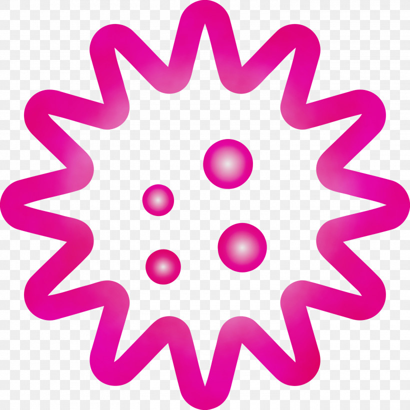 Pink Magenta Pattern, PNG, 3000x3000px, Virus, Corona, Coronavirus, Magenta, Paint Download Free