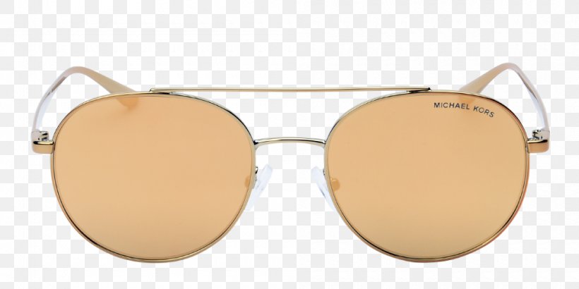 Aviator Sunglasses Michael Kors Ina, PNG, 1000x500px, Sunglasses, Aircraft Pilot, Aviator Sunglasses, Beige, Brown Download Free