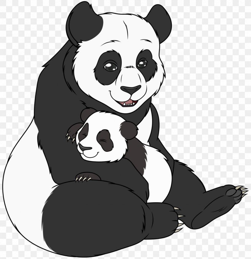 Giant Panda Dog Canidae Snout Clip Art, PNG, 1280x1322px, Giant Panda, Bear, Black, Black And White, Black M Download Free