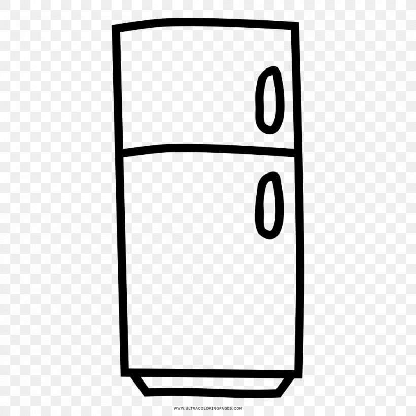 Refrigerator Drawing Coloring Book Line Art Doodle, PNG, 1000x1000px, Refrigerator, Area, Black, Black And White, Book Download Free