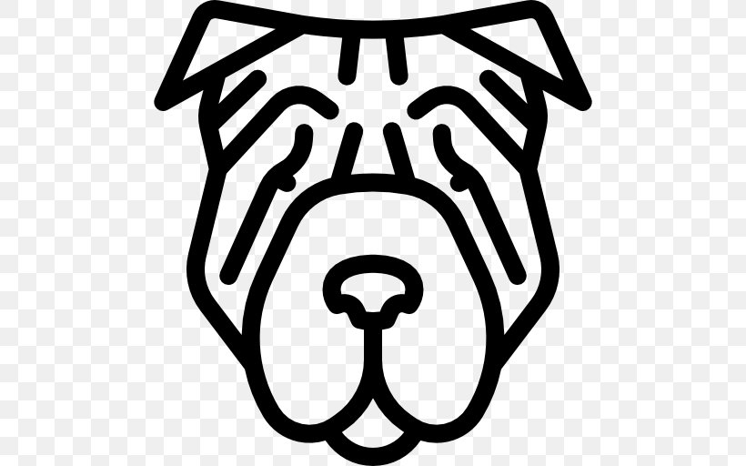 Shar Pei Clip Art, PNG, 512x512px, Shar Pei, Animal, Black, Black And White, Breed Download Free