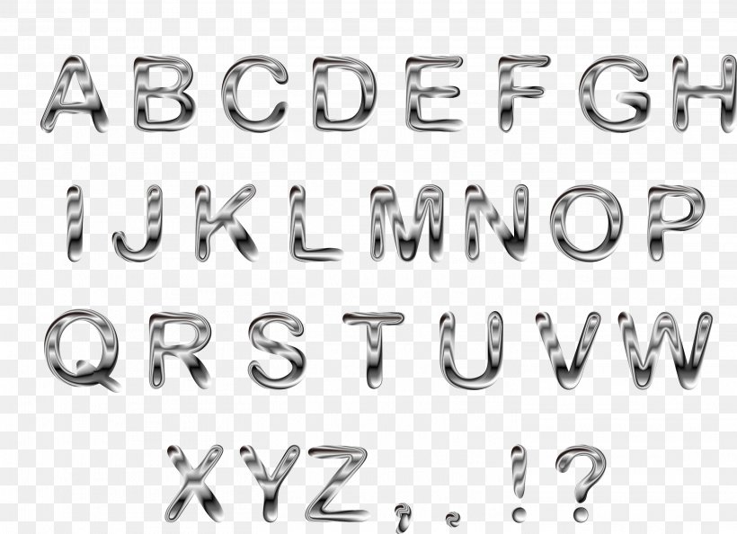 Typeface Metal Letter Font, PNG, 2913x2113px, Typeface, Black And White, Body Jewelry, Brand, Letter Download Free