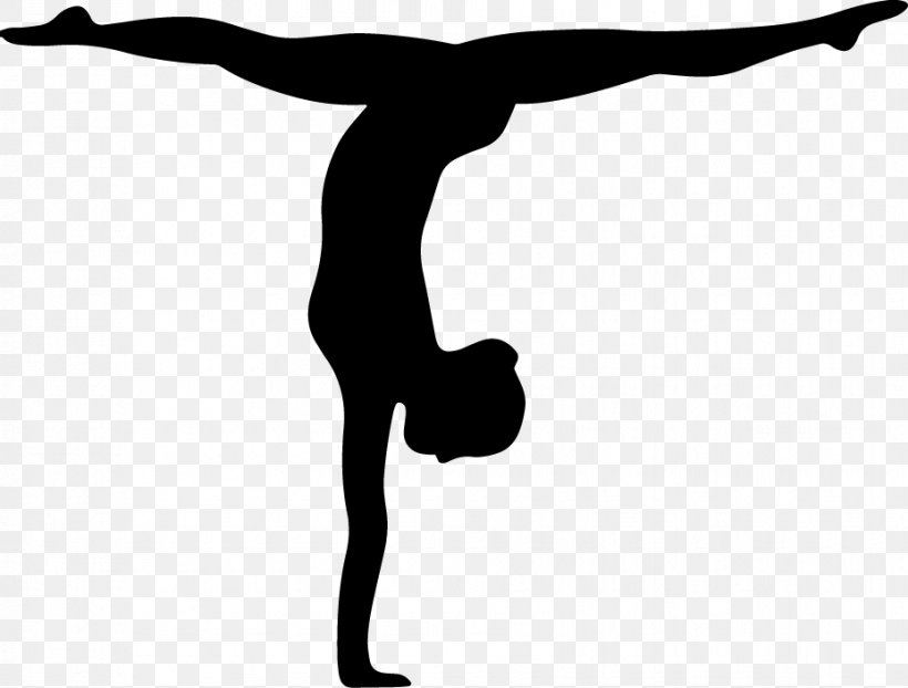 Artistic Gymnastics Physical Fitness Silhouette Logo, PNG, 928x704px, Artistic Gymnastics, Arm, Balance, Black And White, Gymnastics Download Free