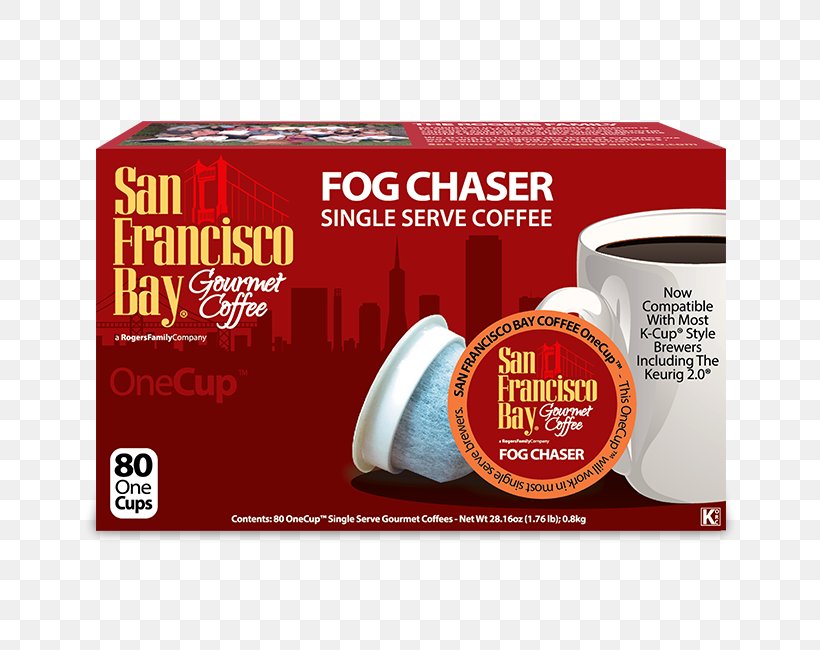 Single-serve Coffee Container San Francisco Bay Breakfast, PNG, 650x650px, Coffee, Bay, Brand, Breakfast, Fog Download Free
