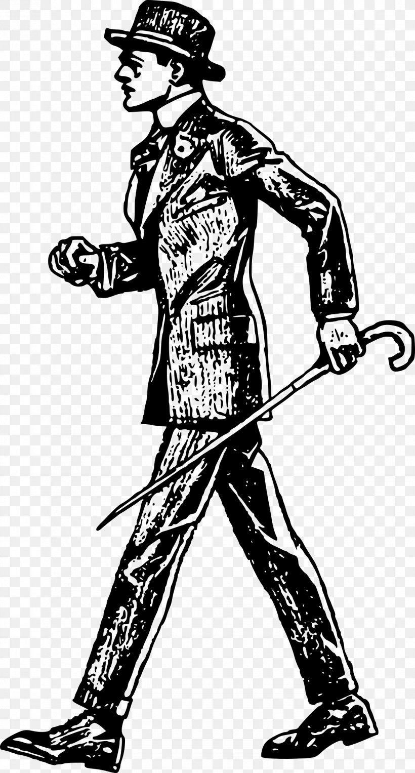Walking Suit Clip Art, PNG, 1288x2400px, Walking, Art, Black And White, Clothing, Costume Download Free