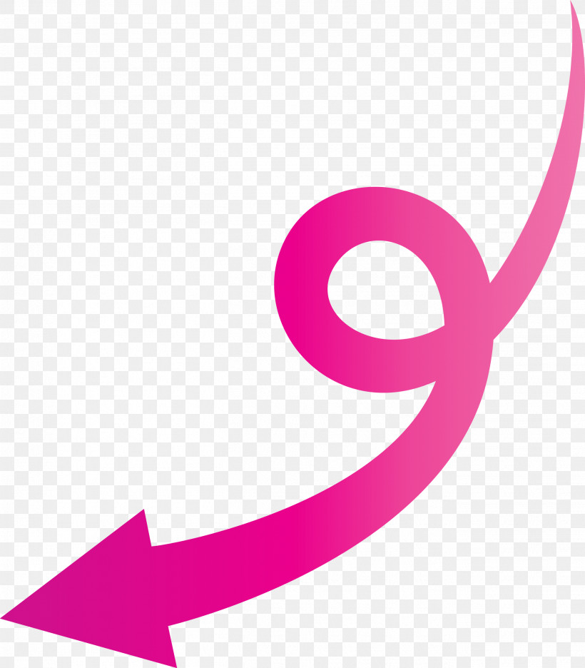 Curved Arrow, PNG, 2628x3000px, Curved Arrow, Line, Logo, Magenta, Material Property Download Free
