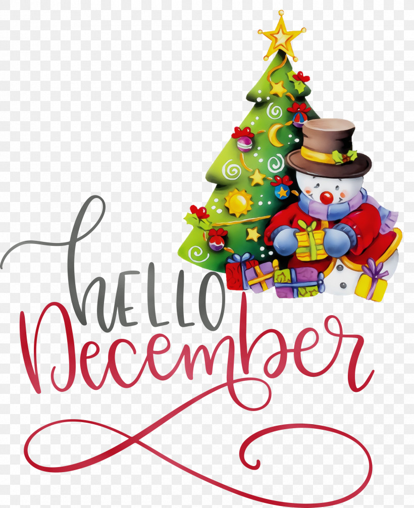 Christmas Day, PNG, 2445x3000px, Hello December, Black, Christmas Day, Christmas Tree, December Download Free