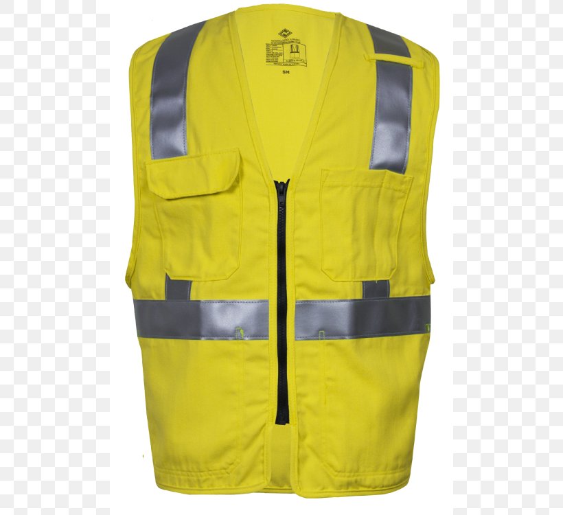 Gilets High-visibility Clothing Personal Protective Equipment Workwear, PNG, 500x750px, Gilets, Clothing, Coat, Csa Z462, Hazard Download Free