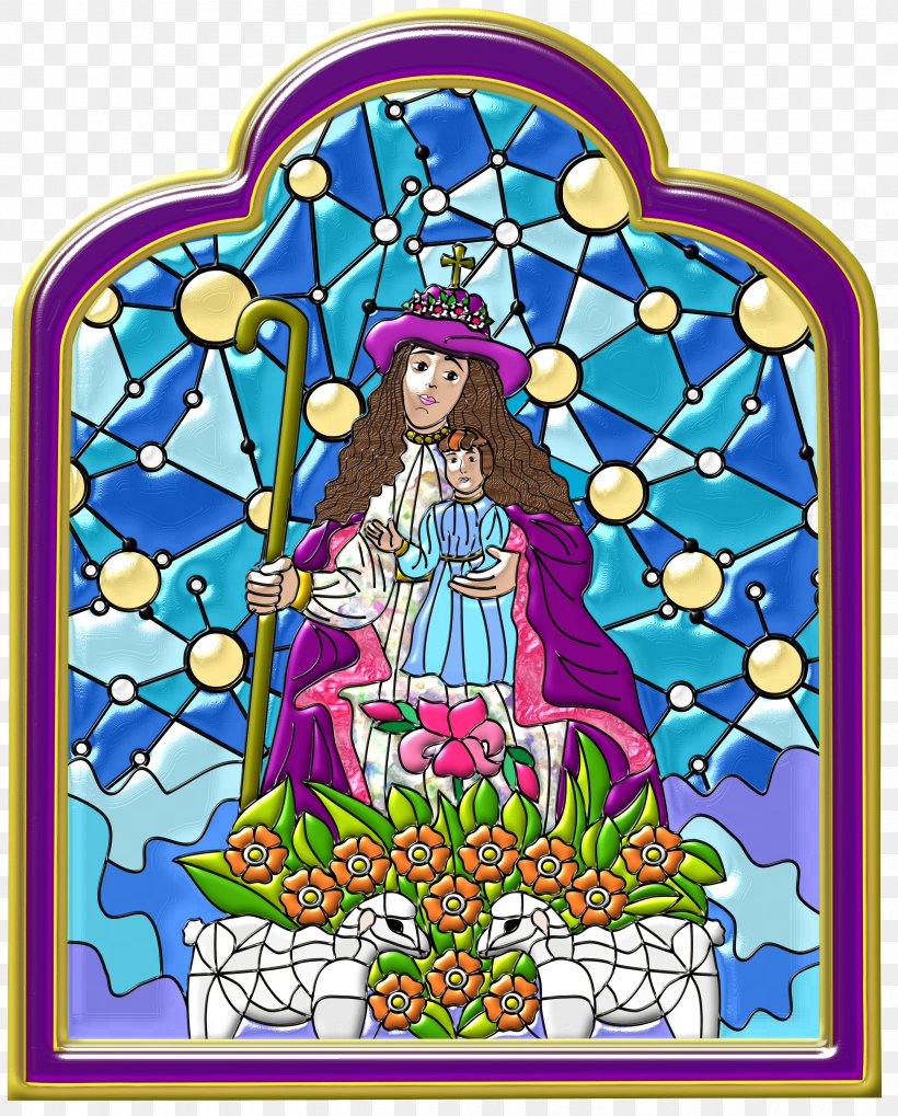 Stained Glass Divina Pastora Drawing, PNG, 2414x3000px, Stained Glass, Art, Divina Pastora, Divinity, Drawing Download Free
