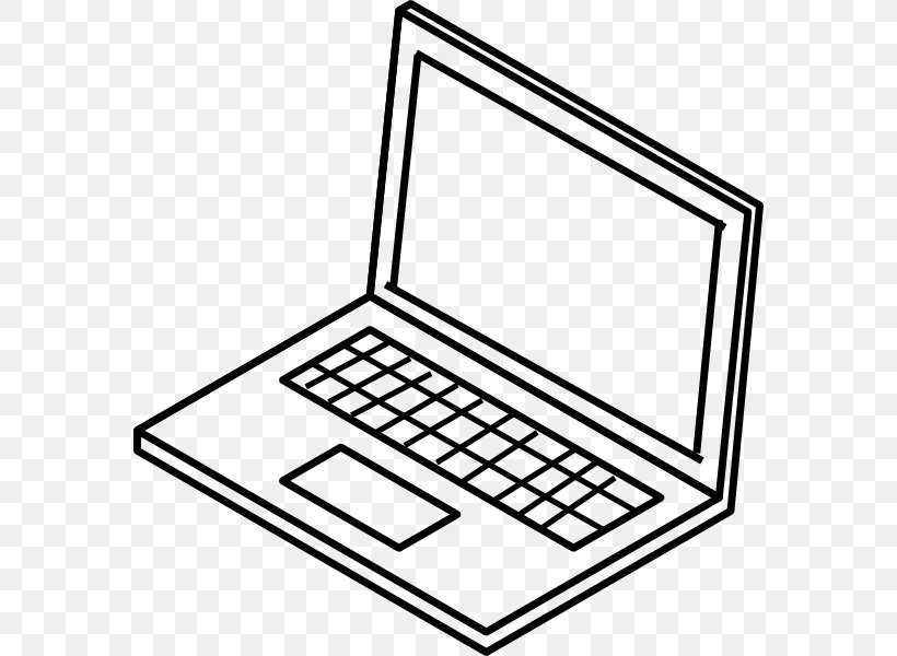 Laptop Computer Clip Art, PNG, 576x600px, Laptop, Area, Bitmap, Black, Black And White Download Free