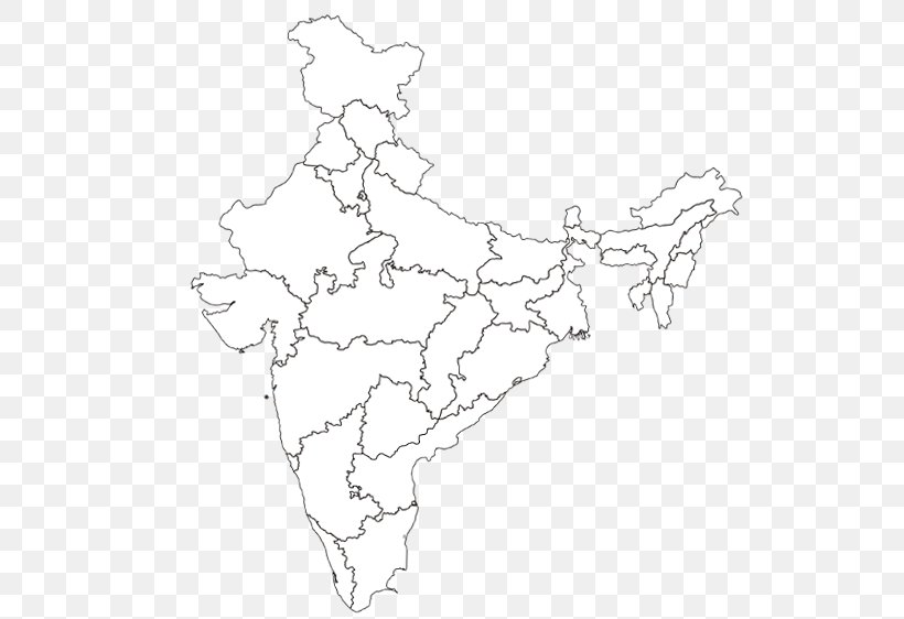 Blank Map United States Of America States Of India Image, PNG, 540x562px, Map, Area, Artwork, Black And White, Blank Map Download Free
