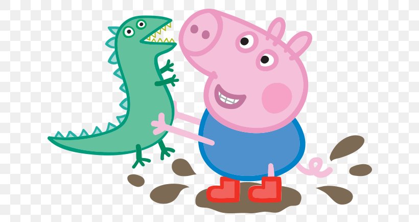 George Pig Daddy Pig Mummy Pig Dinosaur, PNG, 640x434px, George Pig, Art, Cartoon, Daddy Pig, Delphine Donkey Download Free