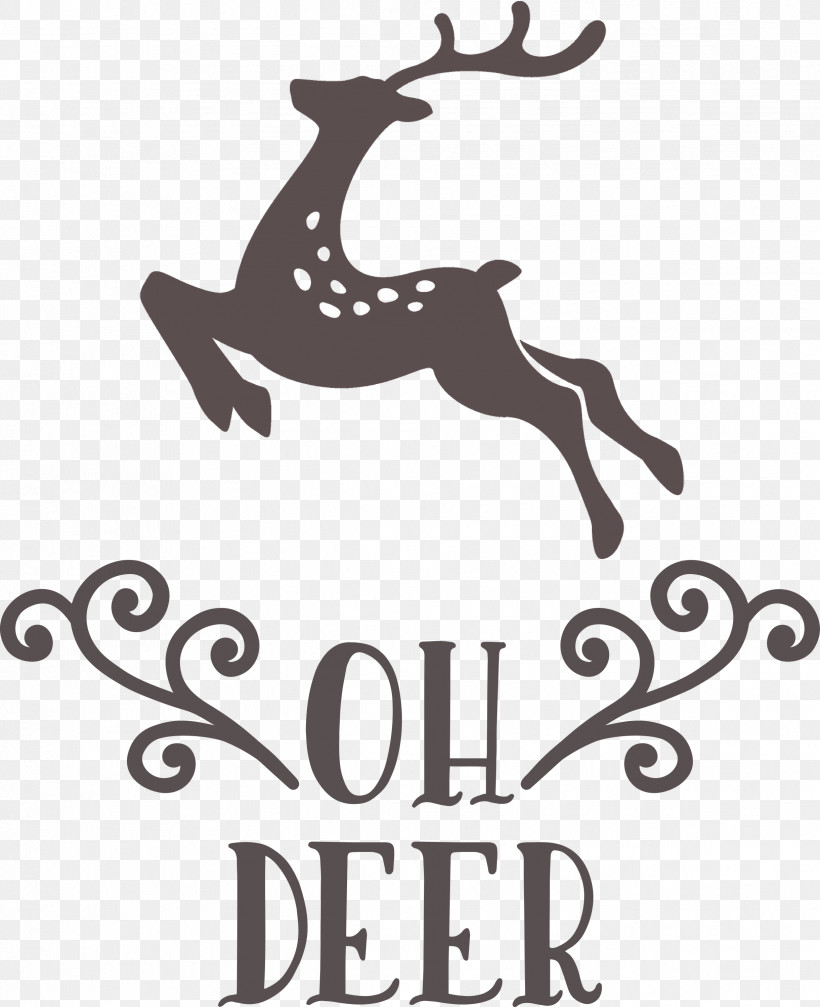 OH Deer Rudolph Christmas, PNG, 2441x3000px, Oh Deer, Antler, Black And White M, Christmas, Christmas Archives Download Free